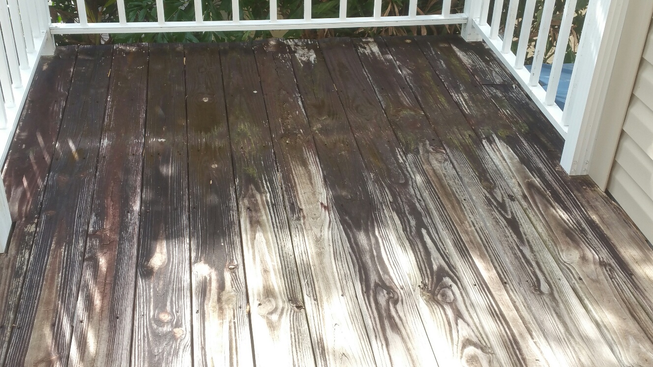 Pressure washing removes mold